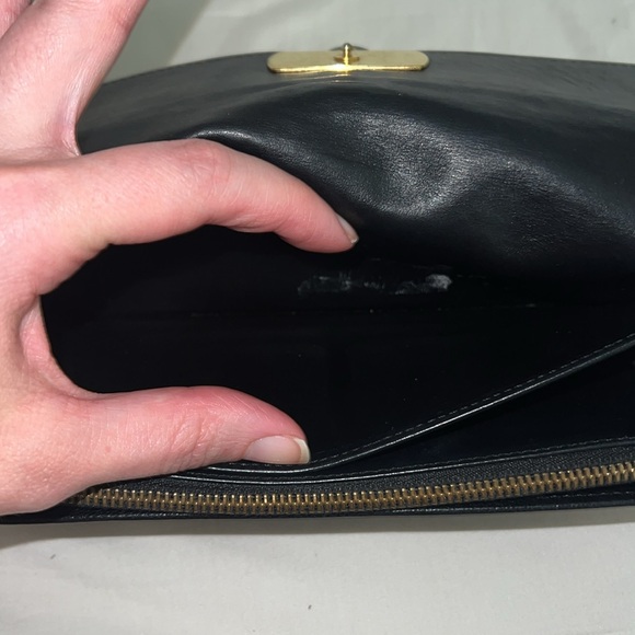 Authentic Louis Vuitton Suhali Le Favori Wallet Blackk Leather Gold Snap Large - Picture 10 of 16